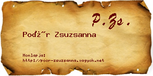 Poór Zsuzsanna névjegykártya